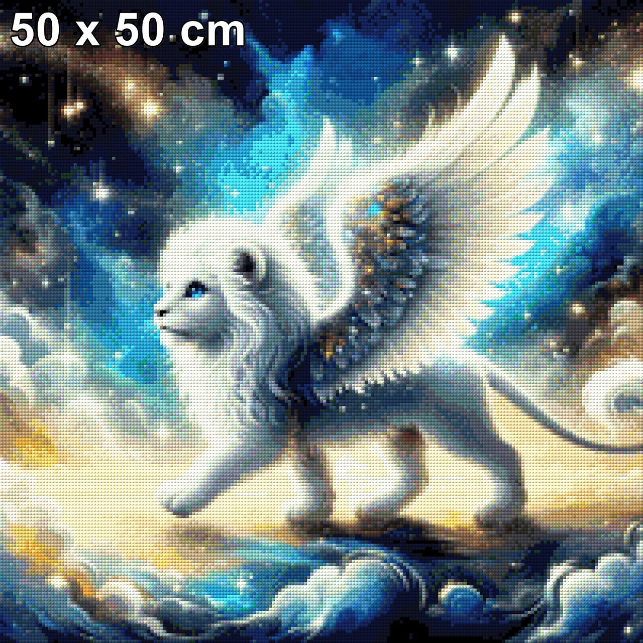 Weißer Löwenengel - Diamond Painting