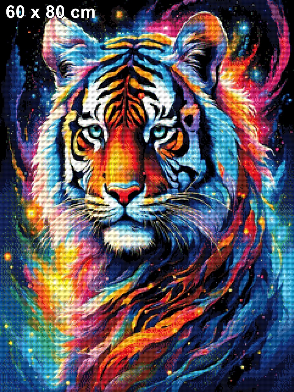 Wildfarben, Tiger bunt - Diamond Painting
