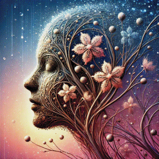 Blumige Gedanken - Diamond Painting