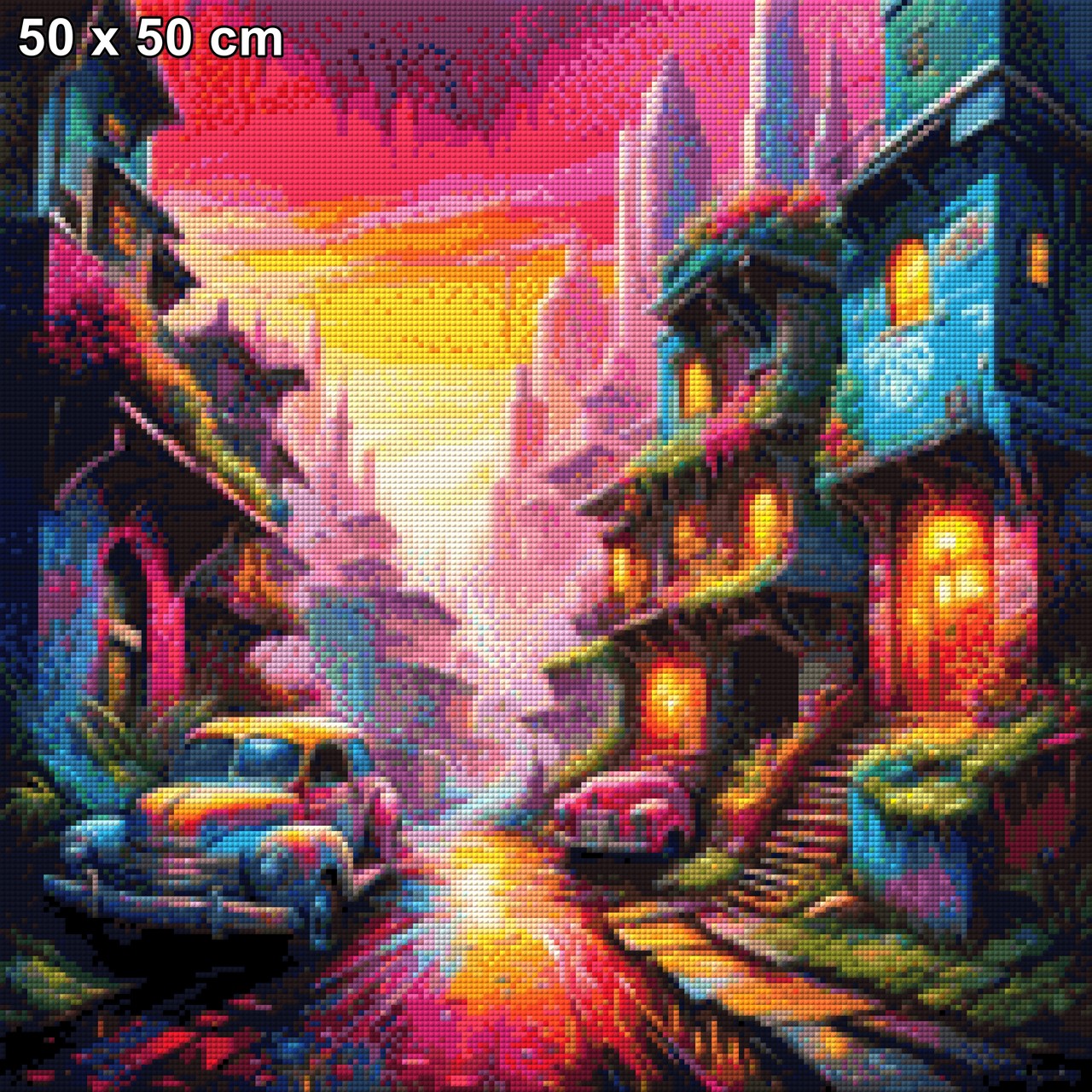 Bunte Straße - Diamond Painting