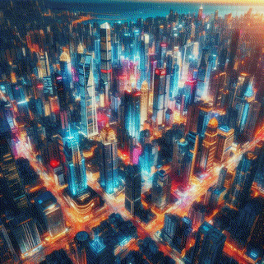 Bunte Skyline - Diamond Painting