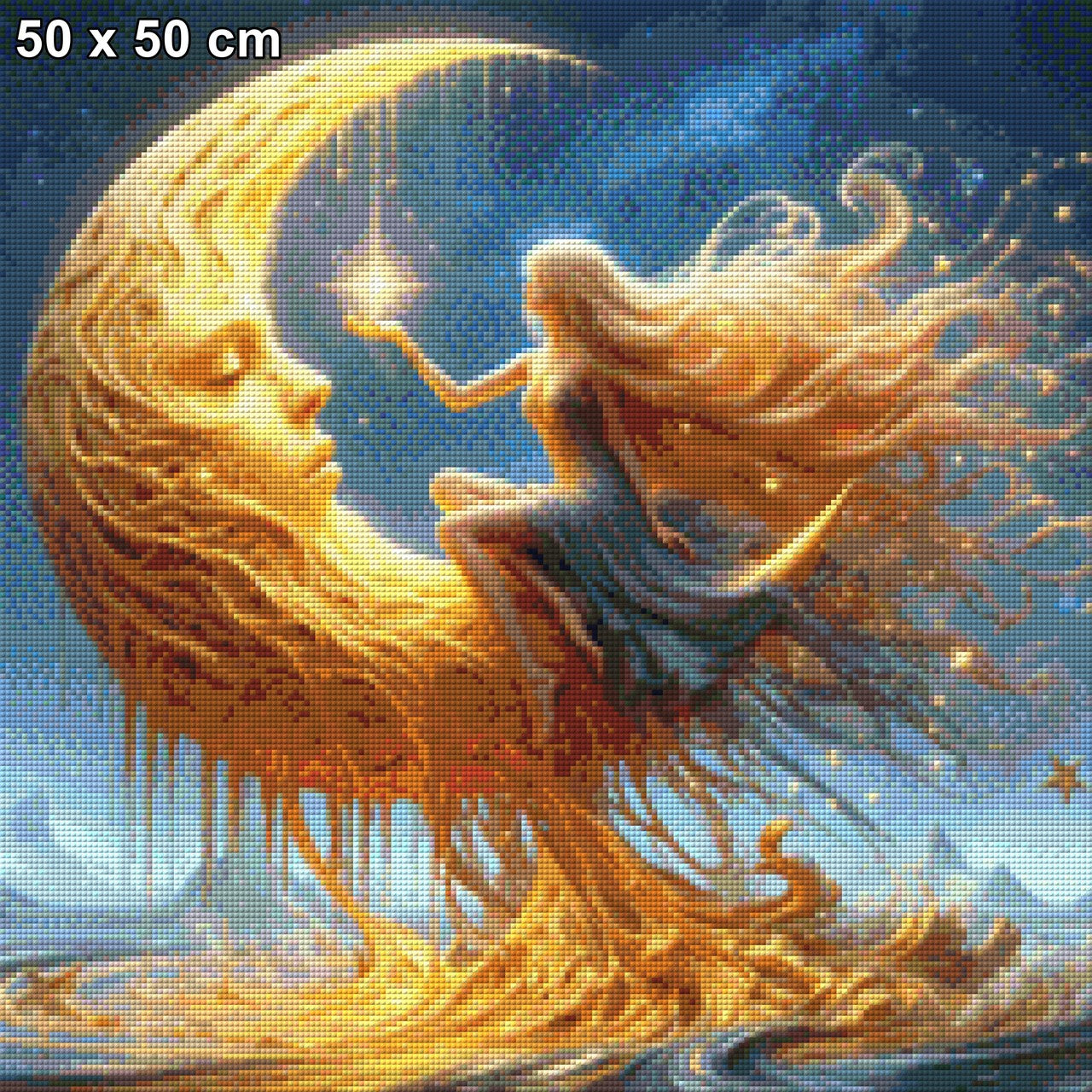 Goldener Mond - Diamond Painting