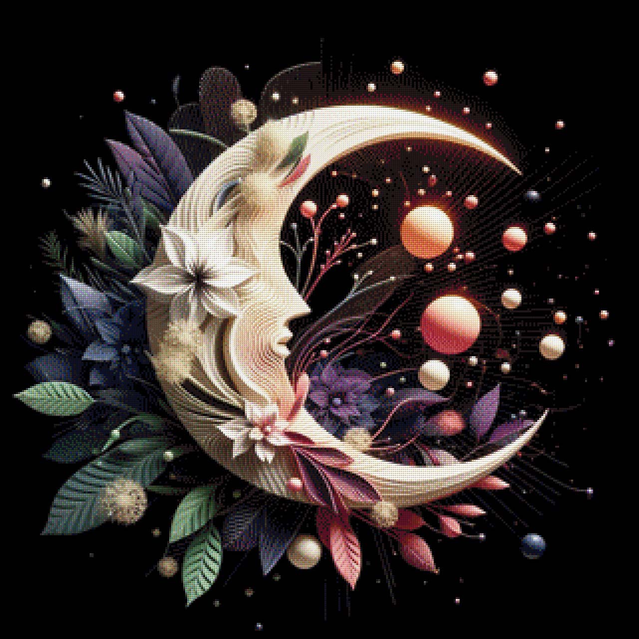 Mond Collage - Diamond Painting