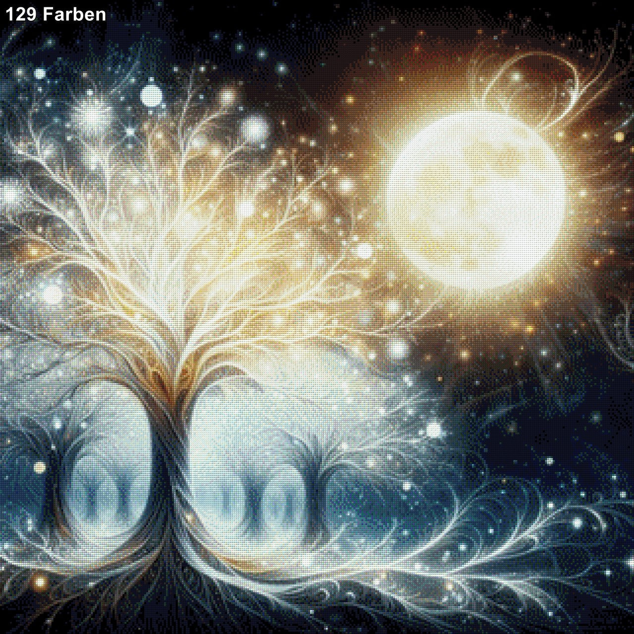 Eiskristall-Baum - Diamond Painting