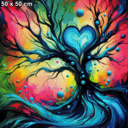 Baum der Herzen - Diamond Painting