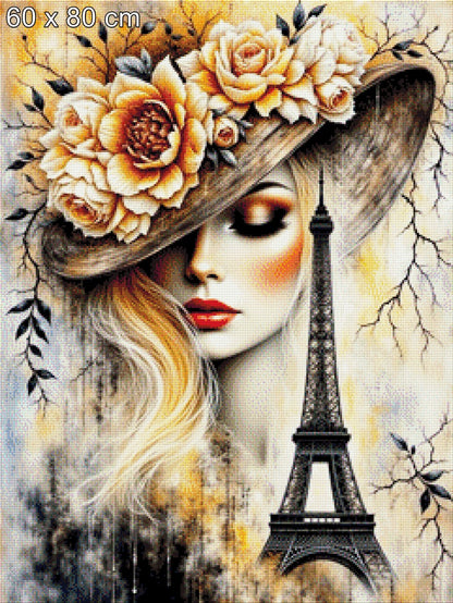 Monique in Paris - Diamond Painting
