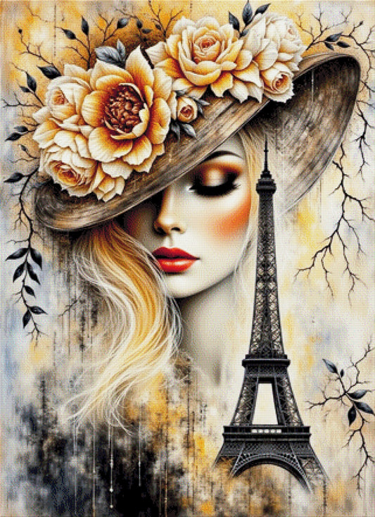 Monique in Paris - Diamond Painting