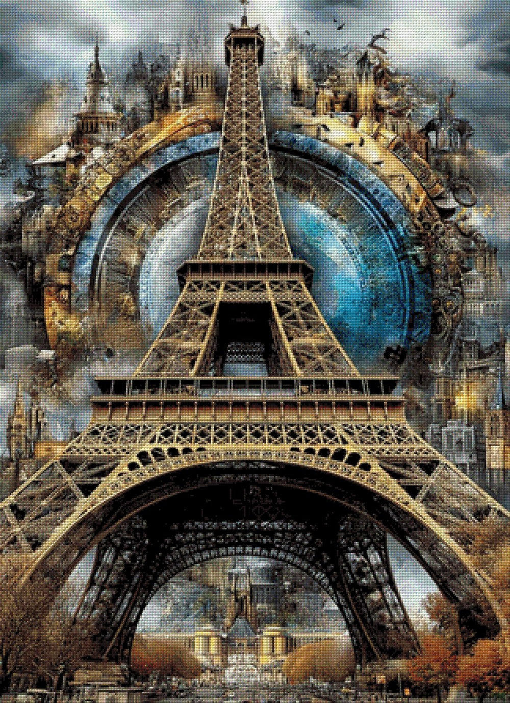 Eiffelturm der Moderne - Diamond Painting