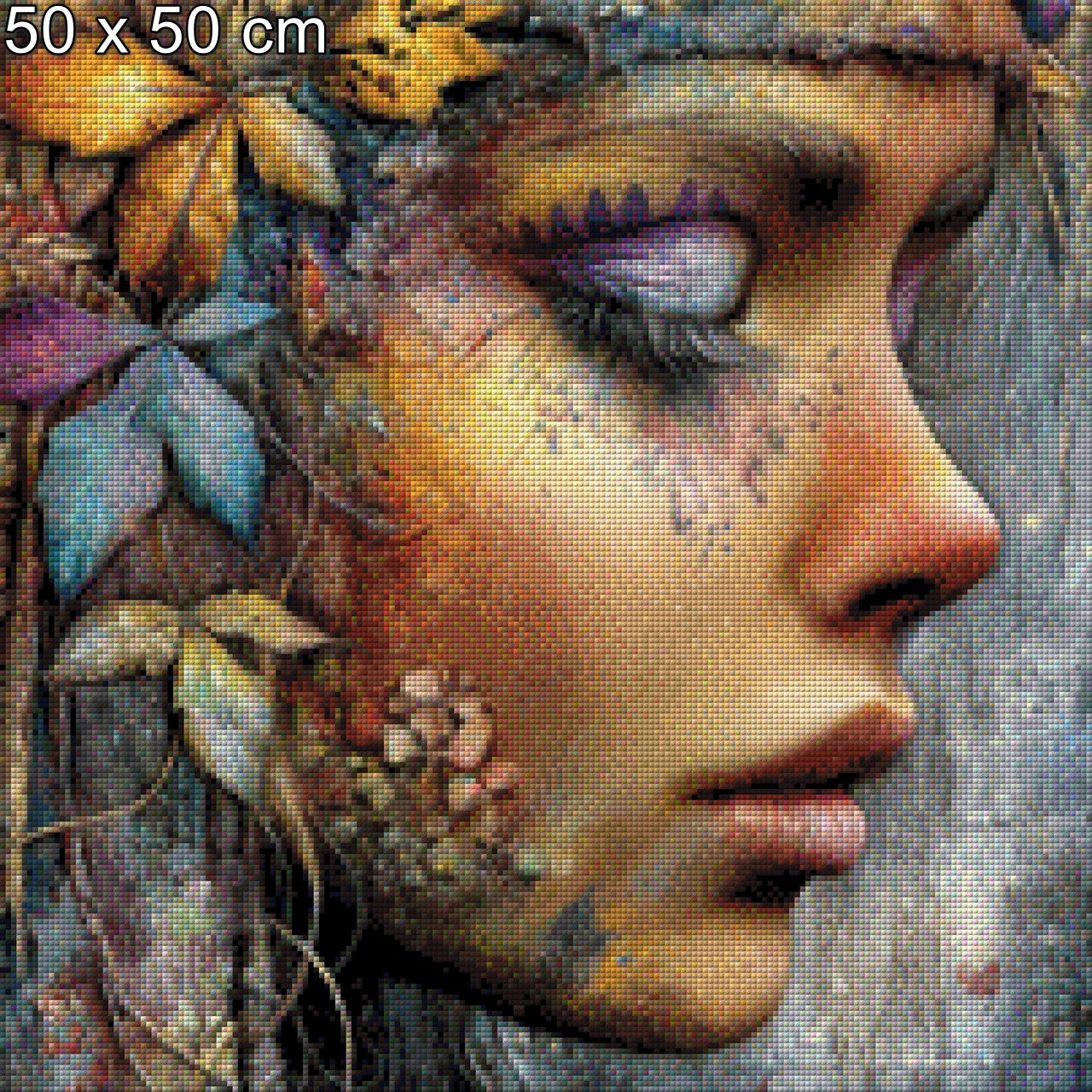 Diamond Painting Frau Gesicht bunt