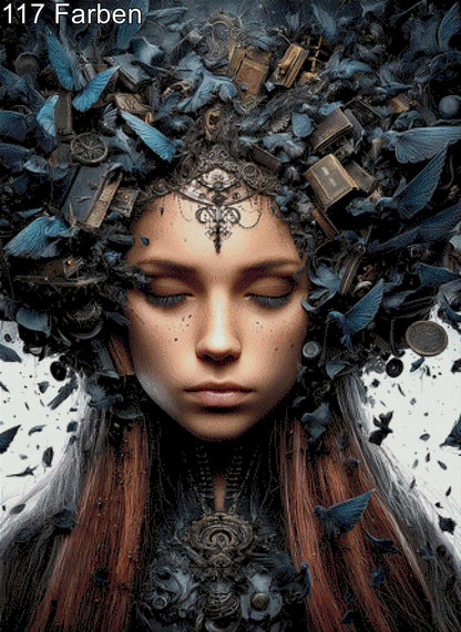 Diamond Painting frau abstrakt