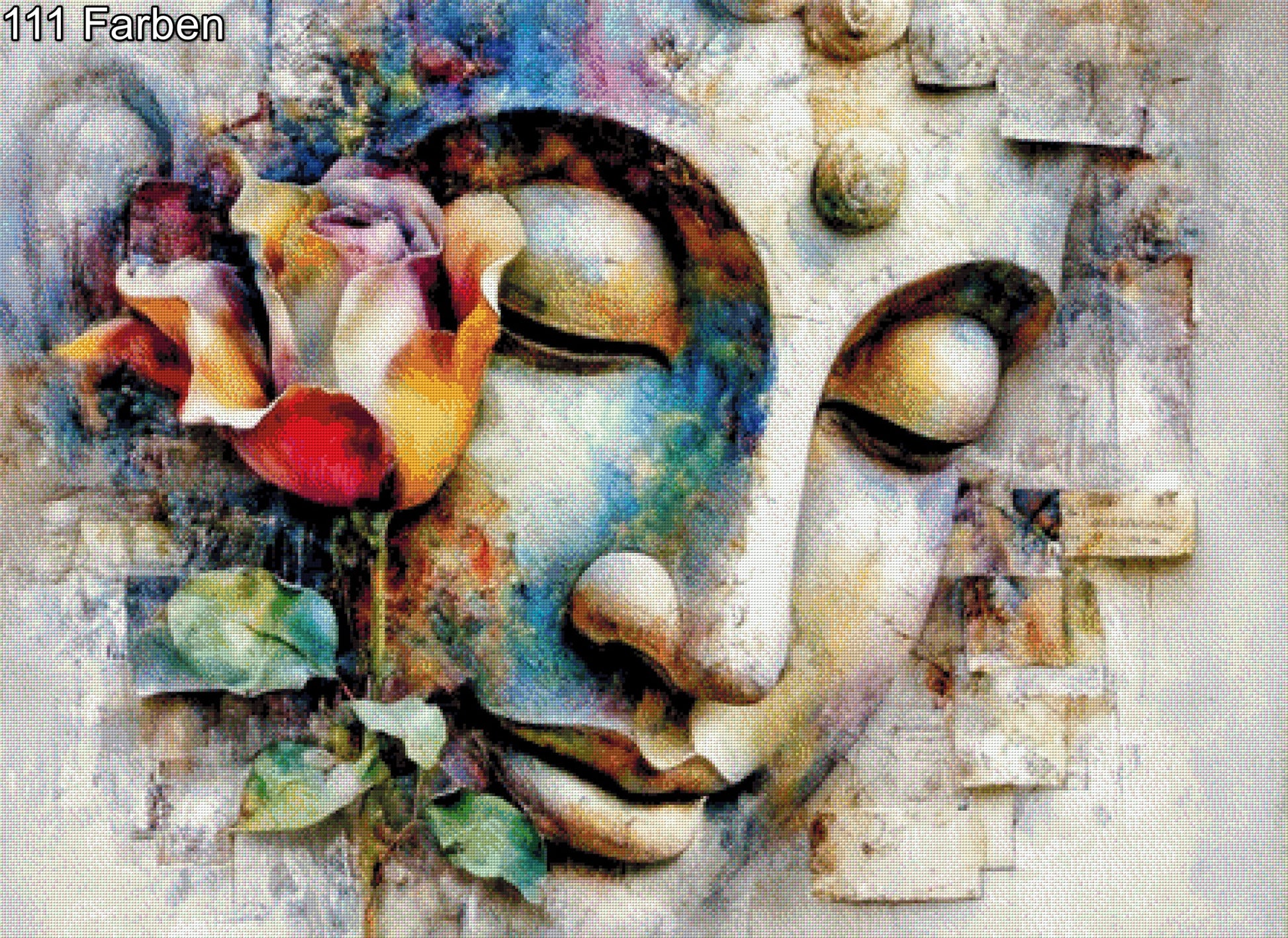 Diamond Painting Buddha Rose bunt