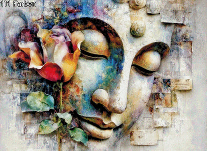 Diamond Painting Buddha Rose bunt