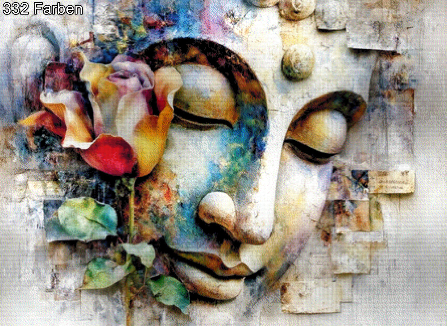 Diamond Painting Buddha Rose bunt