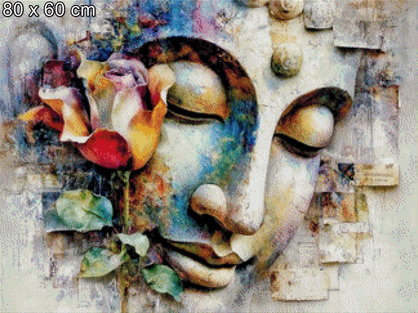 Diamond Painting Buddha Rose bunt