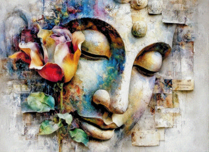 Diamond Painting Buddha Rose bunt