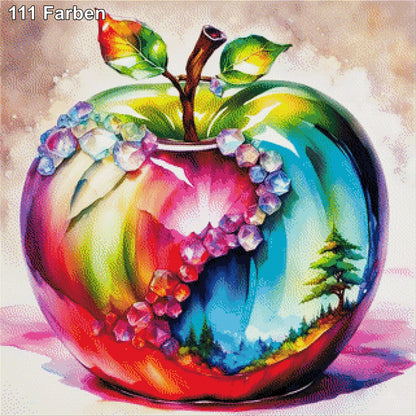 Bunter Apfel - Diamond Painting