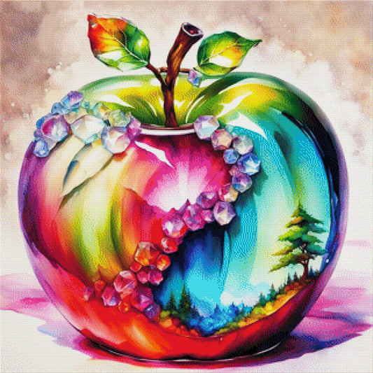 Bunter Apfel - Diamond Painting