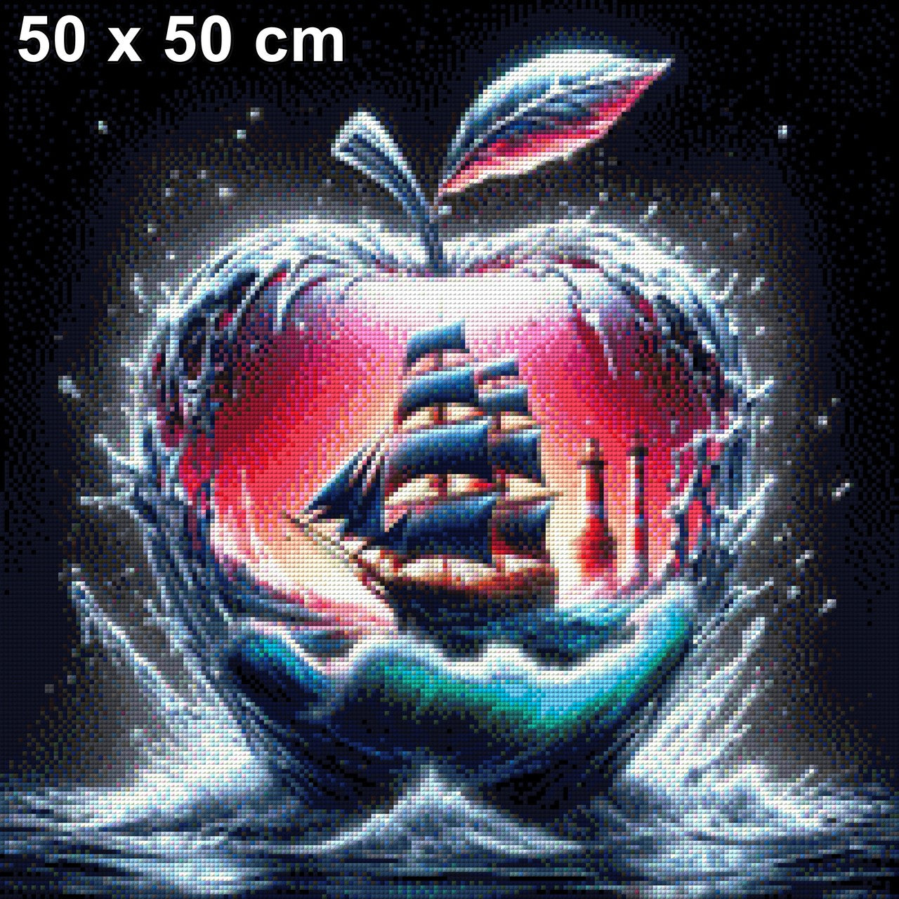 Apfel mit Schiff - Diamond Painting