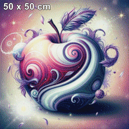 Apfel Abstrakt - Diamond Painting