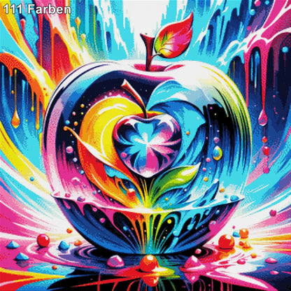 Apfel mit Herz - Diamond Painting