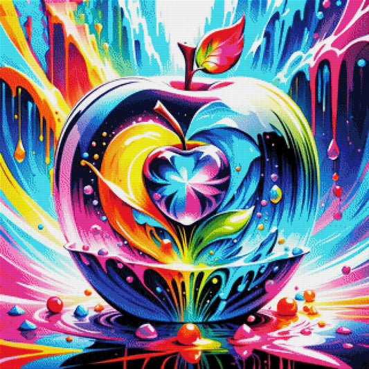 Apfel mit Herz - Diamond Painting