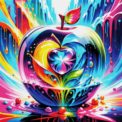 Apfel mit Herz - Diamond Painting