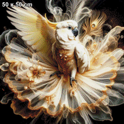 Papagei in weißem TüTü - Diamond Painting