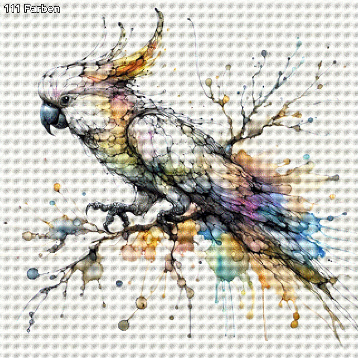 Papagei Aquarell - Diamond Painting
