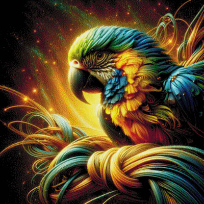 Papagei im Nest - Diamond Painting