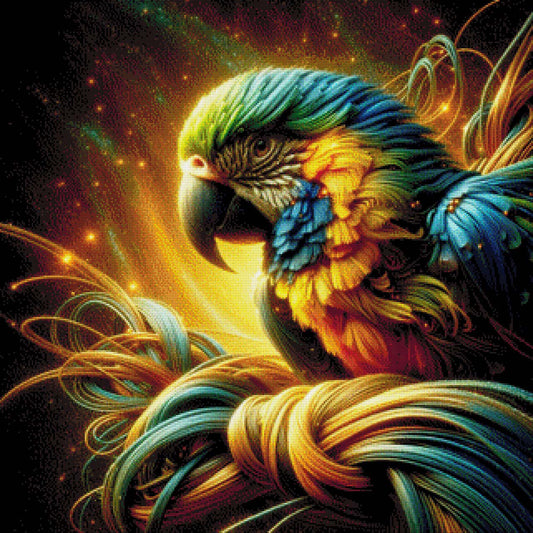 Papagei im Nest - Diamond Painting