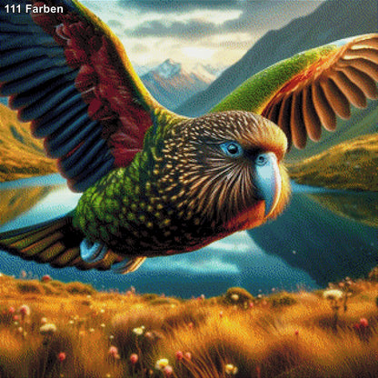 Kakapo Papagei - Diamond Painting