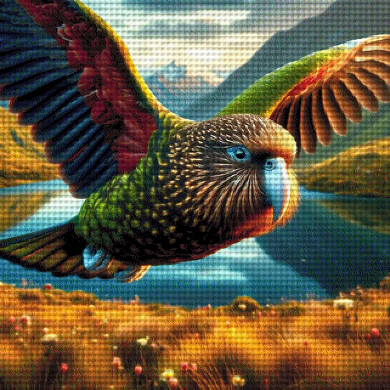 Kakapo Papagei - Diamond Painting