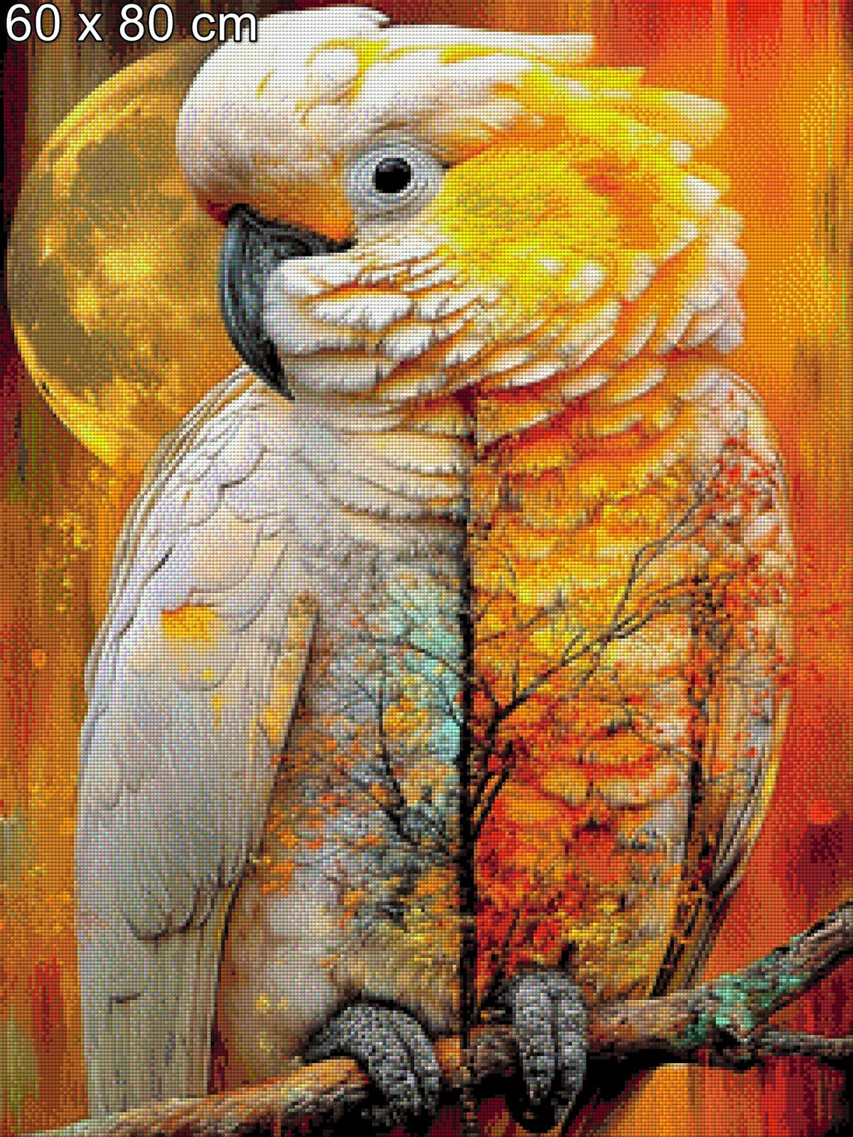 Papagei im Mondschein - Diamond Painting