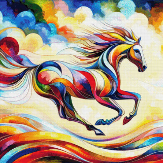 Pferd Bunt - Diamond Painting