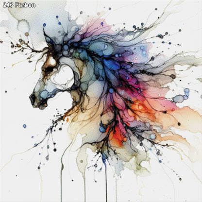 Pferd Aquarell - Diamond Painting