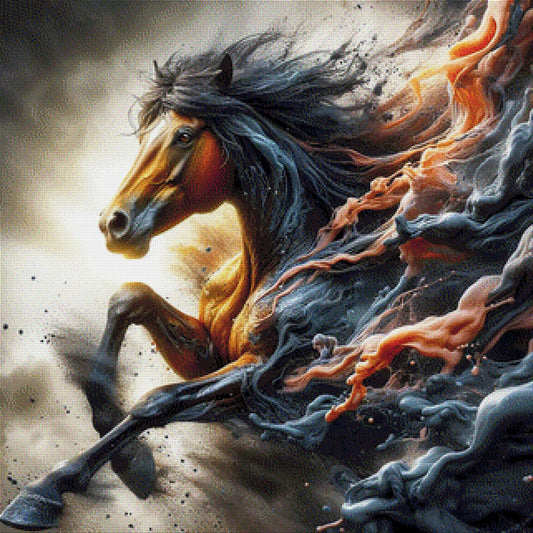 Braunes Pferd - Diamond Painting