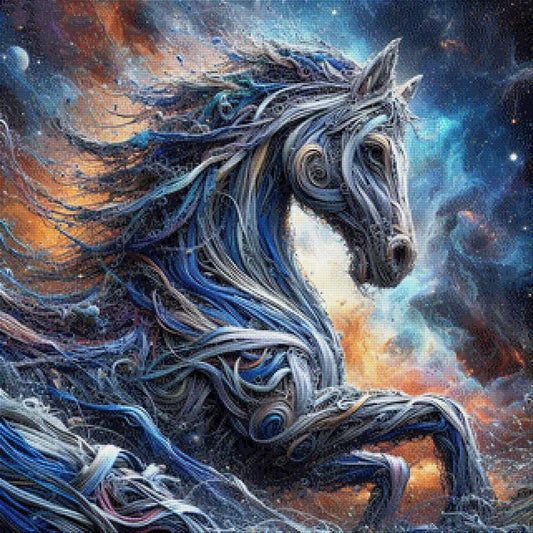 Pferd aus Bändern - Diamond Painting