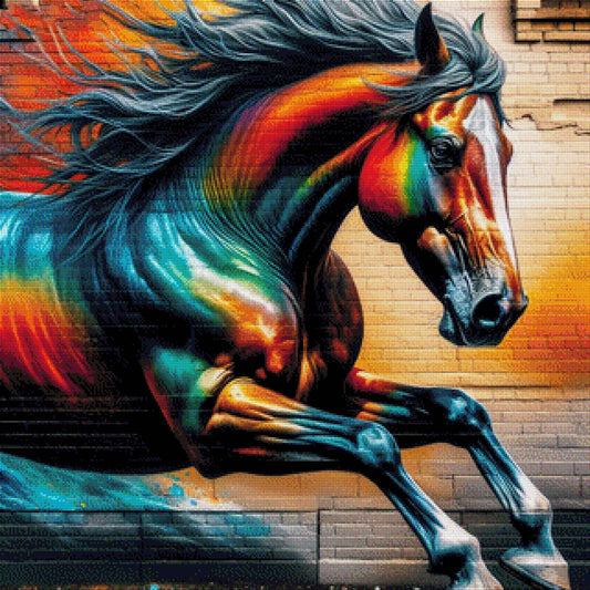 Streetart Mustang - Diamond Painting