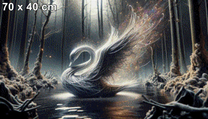 Schwan aus Weidenzweigen - Diamond Painting