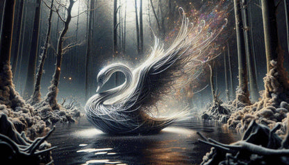 Schwan aus Weidenzweigen - Diamond Painting