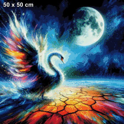 Schwan bunt - Diamond Painting