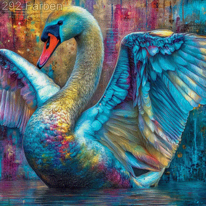 5D Diamond Painting - Schwanenleuchten
