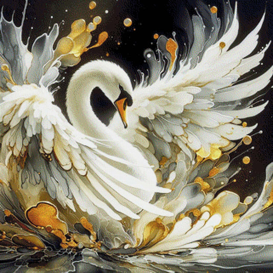 Tanzender Schwan - Diamond Painting