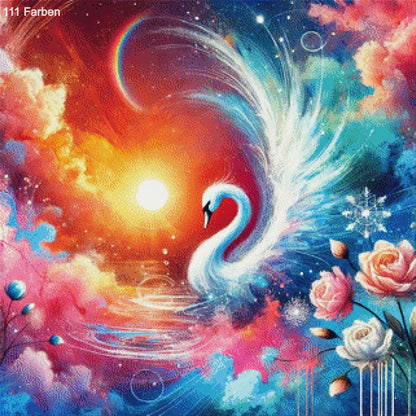 Rainbow Schwan - Diamond Painting
