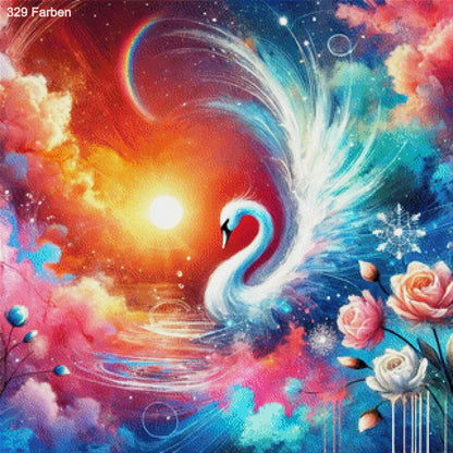 Rainbow Schwan - Diamond Painting