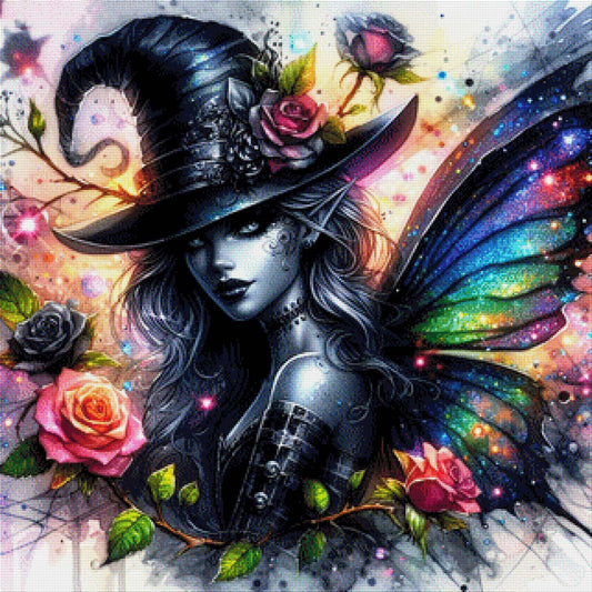 Schwarze Fee - Diamond Painting