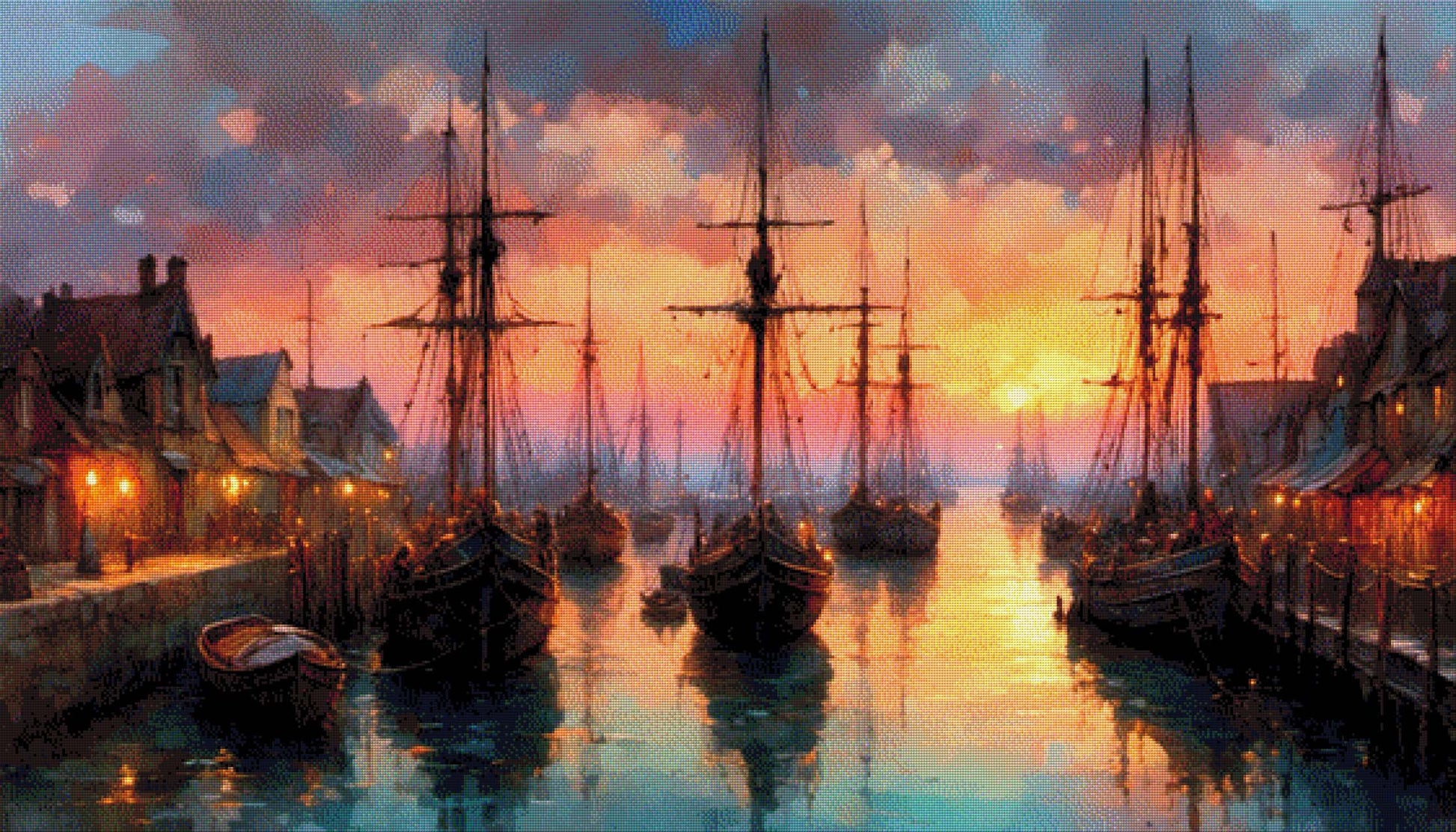 Mystischer Hafen - Diamond Painting