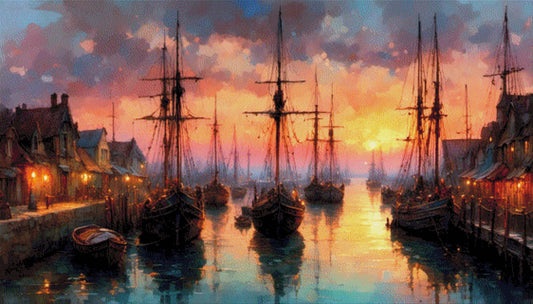 Mystischer Hafen - Diamond Painting