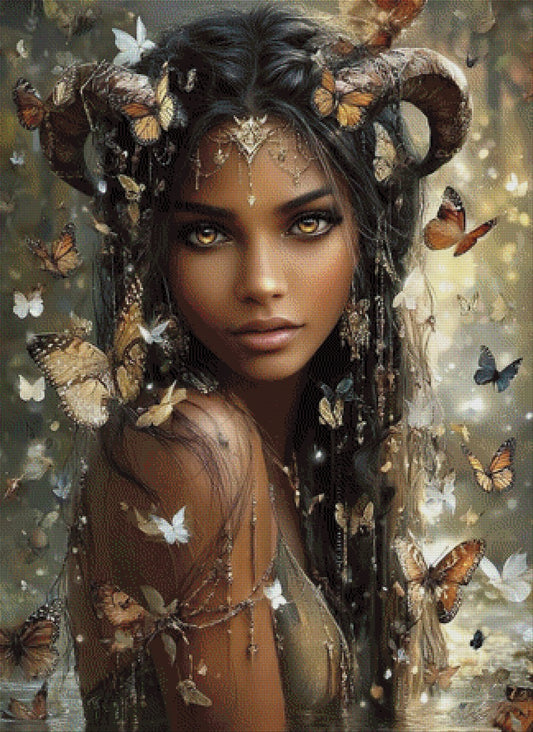 Teufelin der Schmetterlinge - Diamond Painting