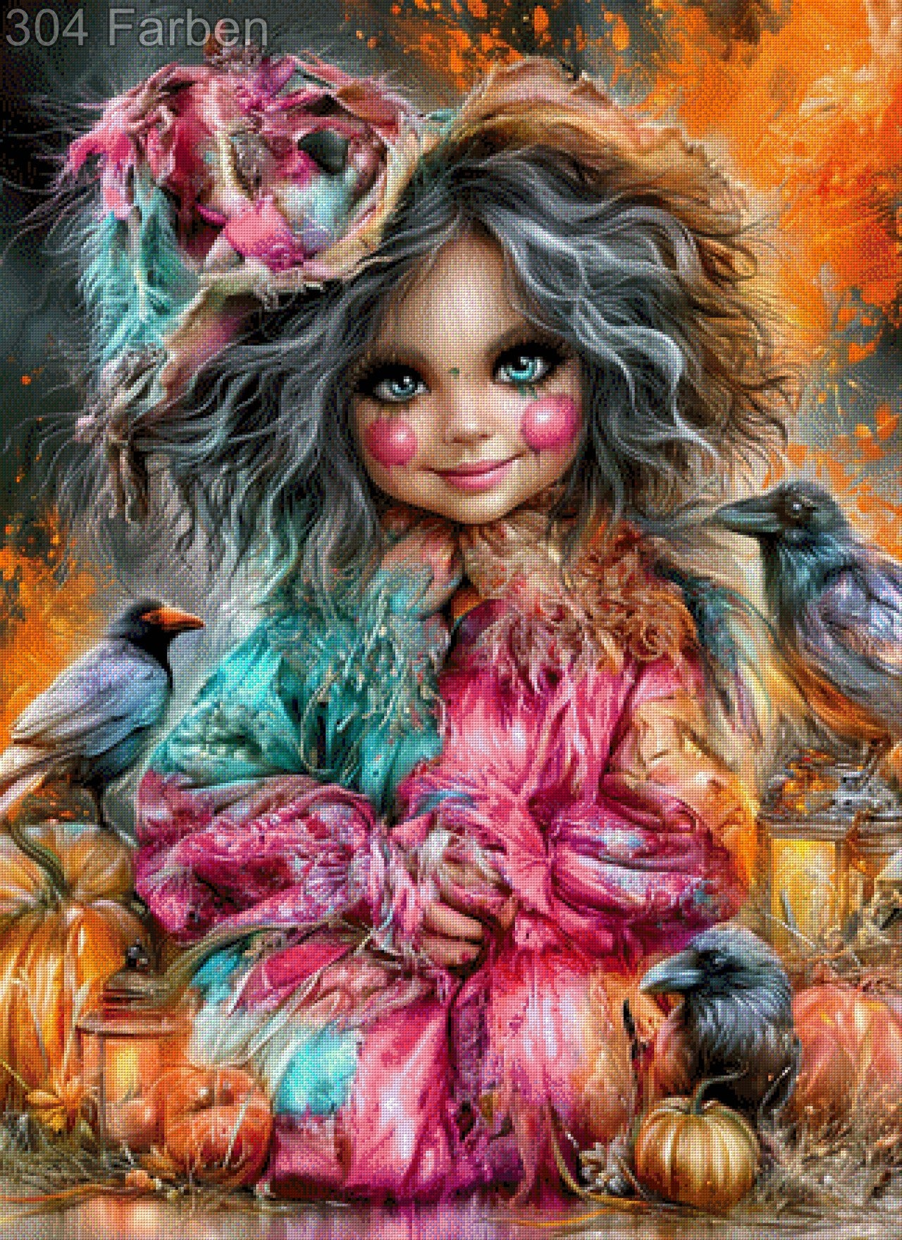 5D Diamond Painting - Pumpkin Witch